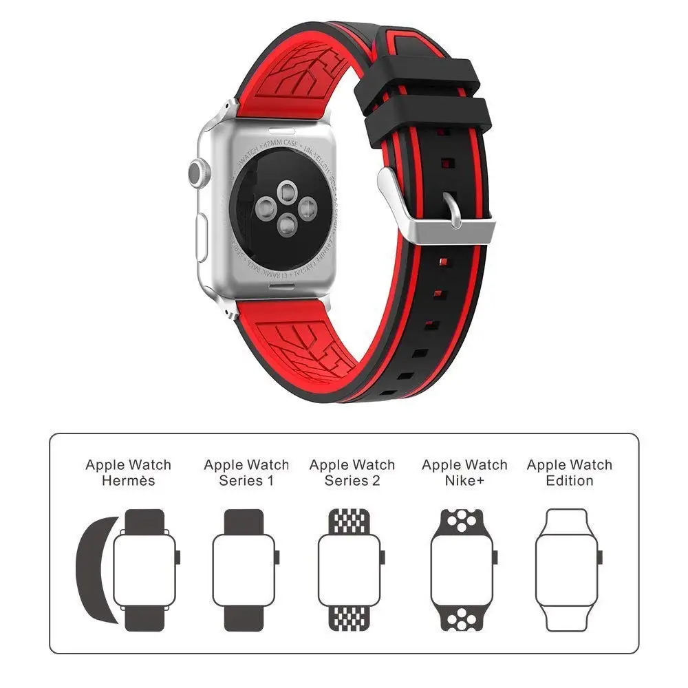 Ремешок силиконовый для Apple Watch 4 Band Series 1 2 3|Ремешки часов| |