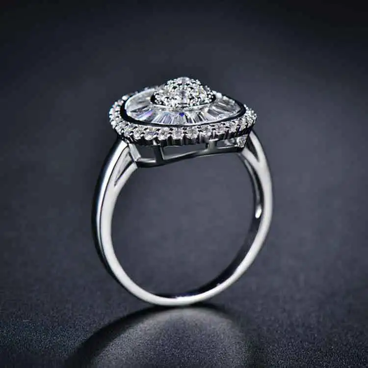 Европейский кольцо из стерлингового серебра 925 кольцо женский Кристалл от Swarovski простой роскошный кольцо антиаллергический Рождественский подарок