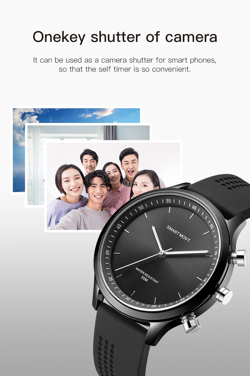 EXRIZU для мужчин и женщин кварцевые Смарт часы Bluetooth Smartwatch трекер активности Спорт 5ATM 50 м водонепроницаемый SOS ключ светящиеся иглы