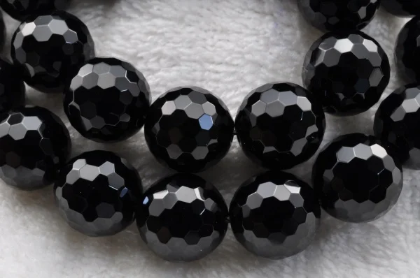 Черный граненый Оникс Круглые бусины 12 мм 33 шт|faceted round beads|beads 12mmround beads |