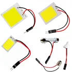 T10 W5W BA9S C5W C10W гирлянда (31 мм 36 мм 39 мм 41 мм) 3 адаптера 18 24 48 COB LED панель для чтения лампочки лампы салона автомобиля купольная лампа