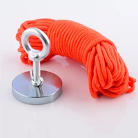 Magnet and Rope 250 кг магнит дизайн Мощный Неодимовый Постоянный магнит кольцо рыболовный магнит магнитный материал база спасательные магниты с 10 м веревкой - Цвет: Magnet and Rope