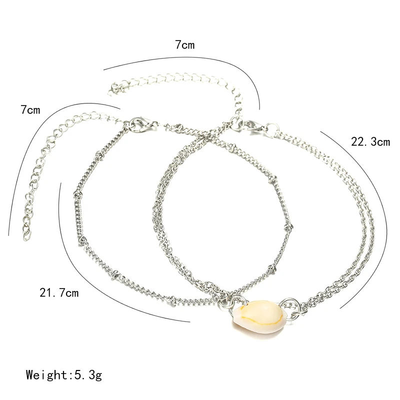 Подвеска для ног в стиле ретро женские браслеты серебряного цвета украшения лето
