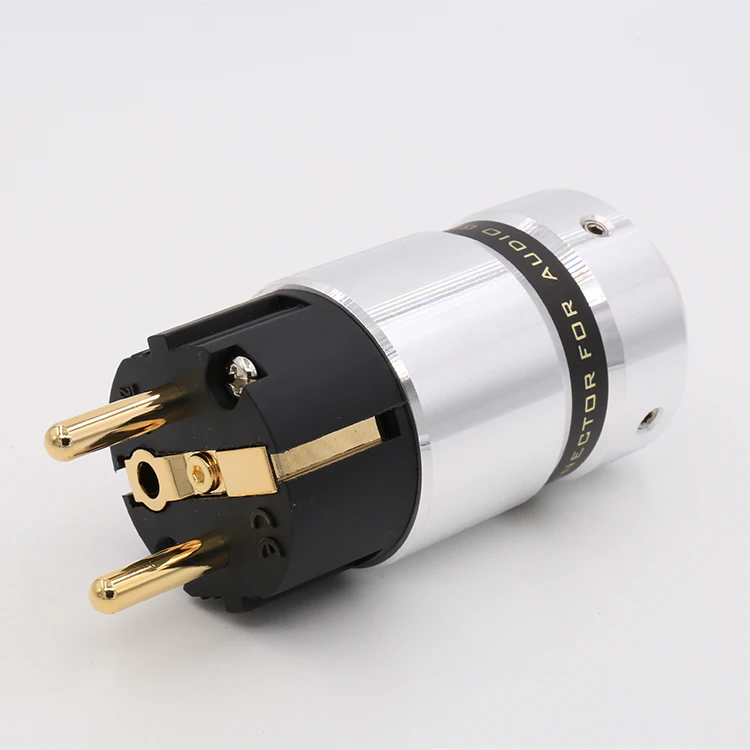 Hi End VE507G аудио 24k позолоченный штекер питания Schuko DIY сетевой кабель питания|power