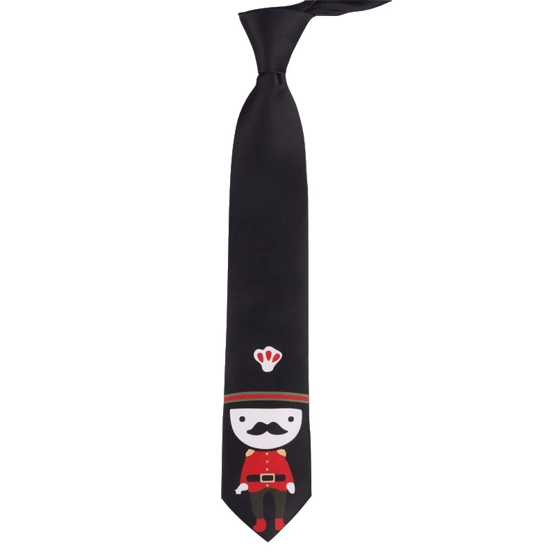 

Fashion personality printing tie black trend student Korean tie