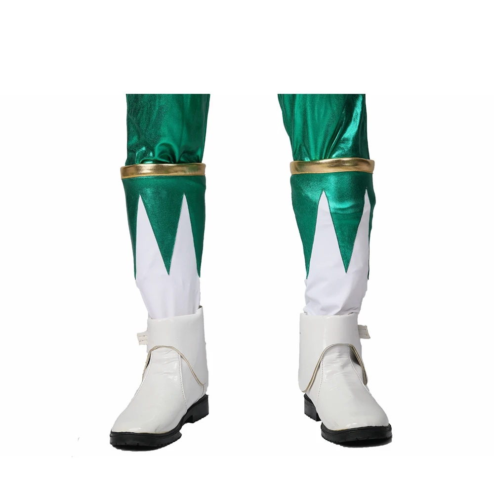 XCOSER Хэллоуин Косплэй могучий Morphin Green Ranger полный набор зеленый костюм из