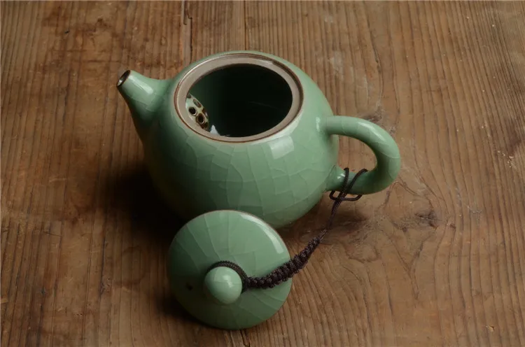 Longquan celadon, маленький чайник, ледяная глазурь, керамическая чайная чашка кунг-фу, чайник, около 140 мл на продажу