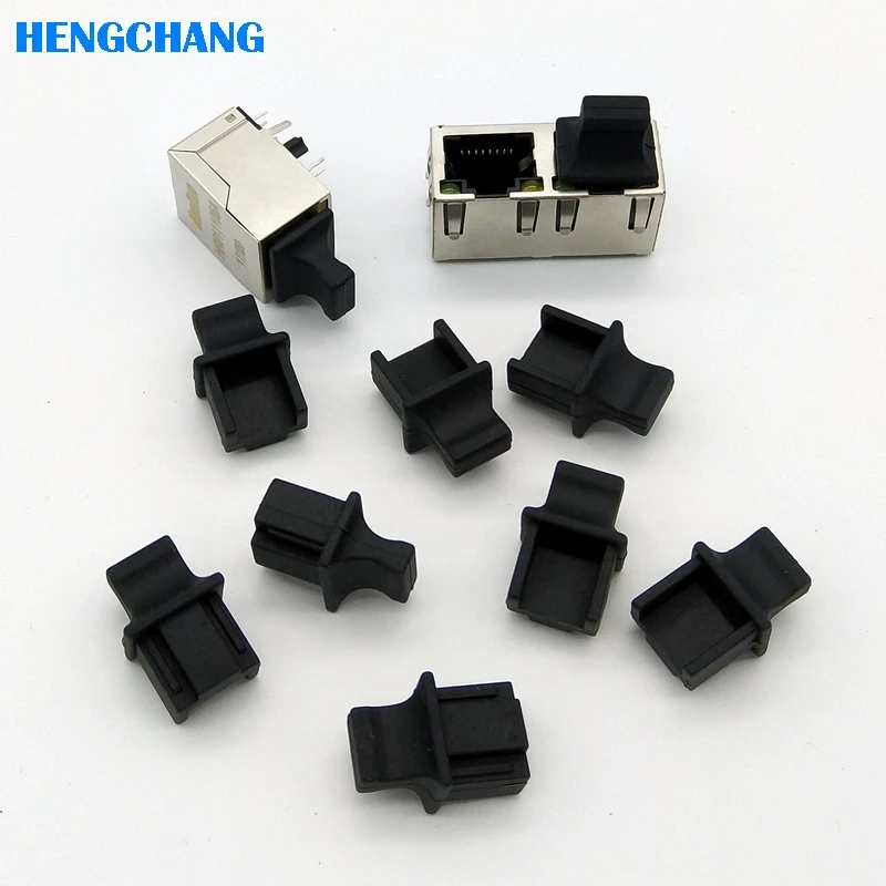 10 шт RJ45 Защитная резиновая крышка сетевой разъем Торцевая крышка|cap connector|cap capcap rj45