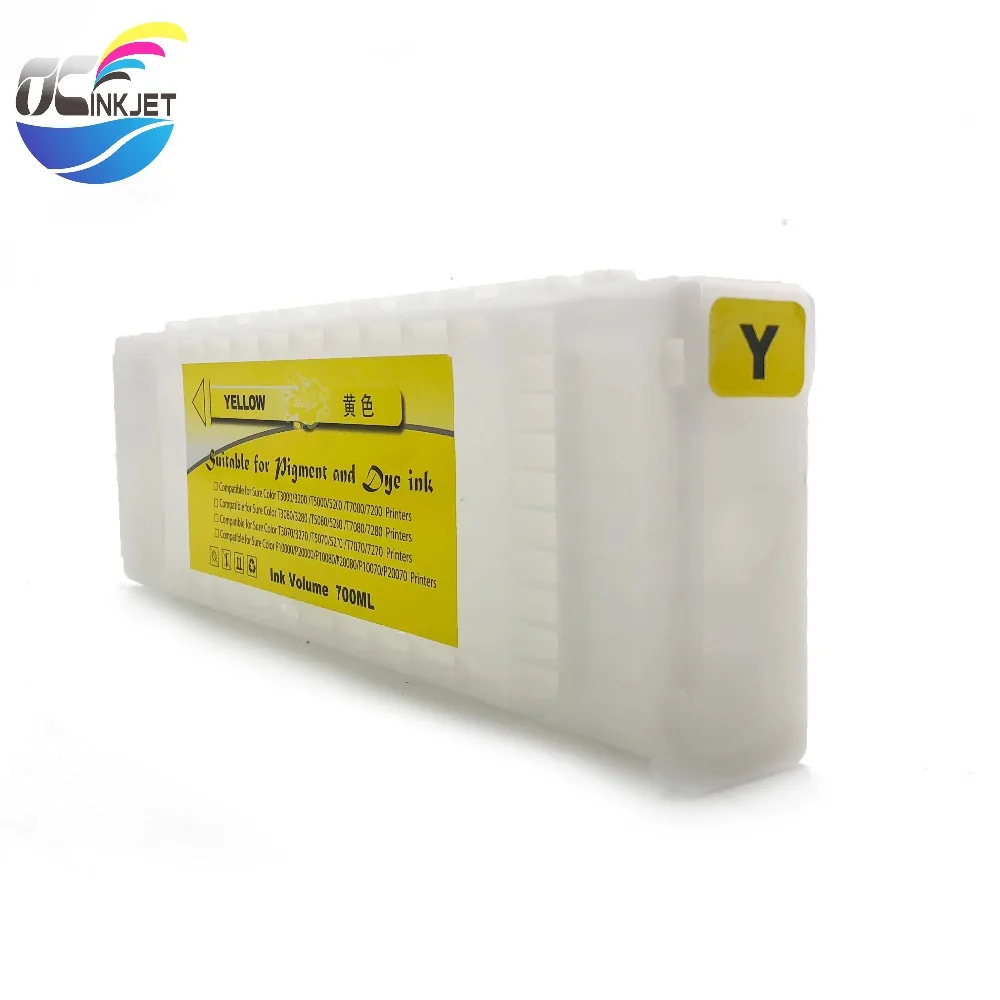 Многоразовый картридж OCINKJET 700 мл для Epson Surecolor T3200 T5200 T7200 T3270 T5270 T7270 T3000 T5000 с чипом