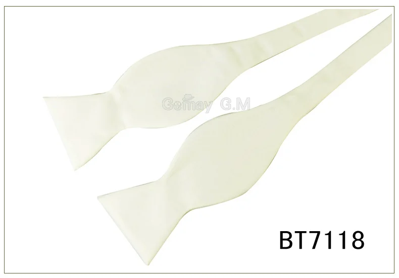 Fashion Commercial Mens Bowties For Men Plain Sold Color Silk Self Bow ties High Quality Multicolor Pre-tied For Wedding Party - Цвет: BT7118