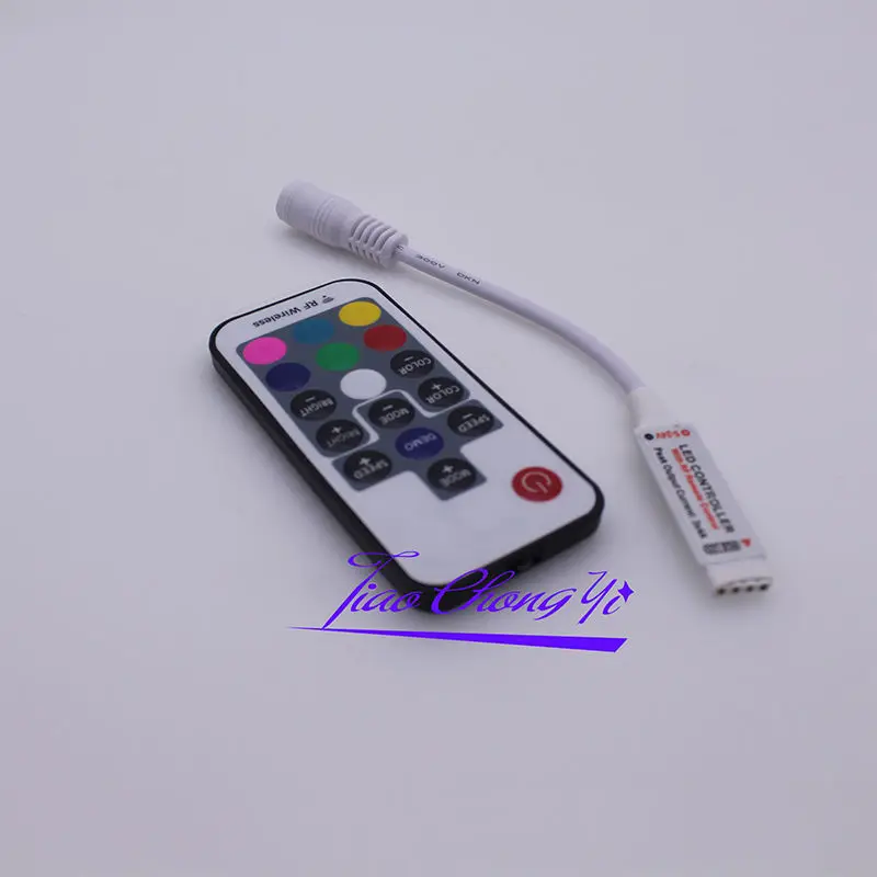 17Key RF RGB 3528 светодиодный полосы светильник Mini 3/24/44-клавишным ИК Удаленный беспроводной контроллер Wi-Fi светодиодный Панели управления rgb DC12V мини Wif 3 ключа для Новинка - Цвет: 17Key RF RGB