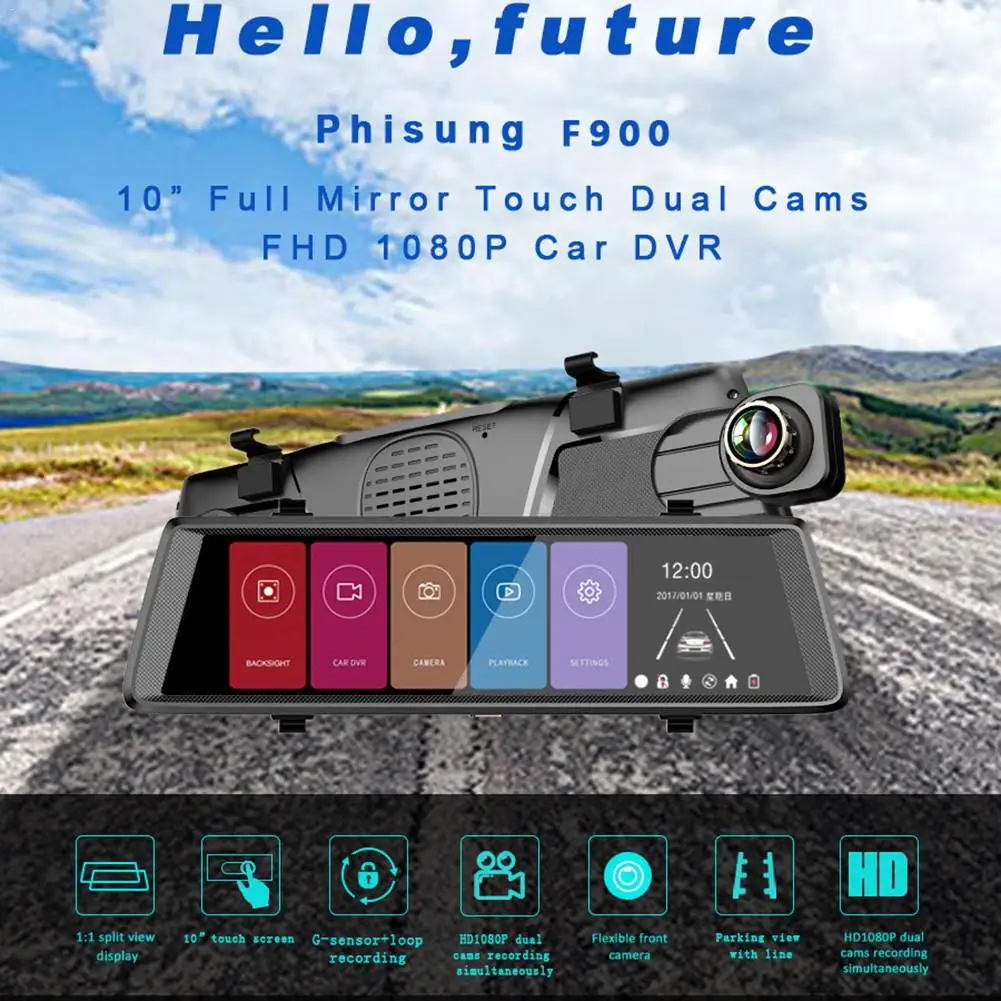 Зеркало заднего вида 10 дюймов Android FHD 1080P|Мониторы для авто| |