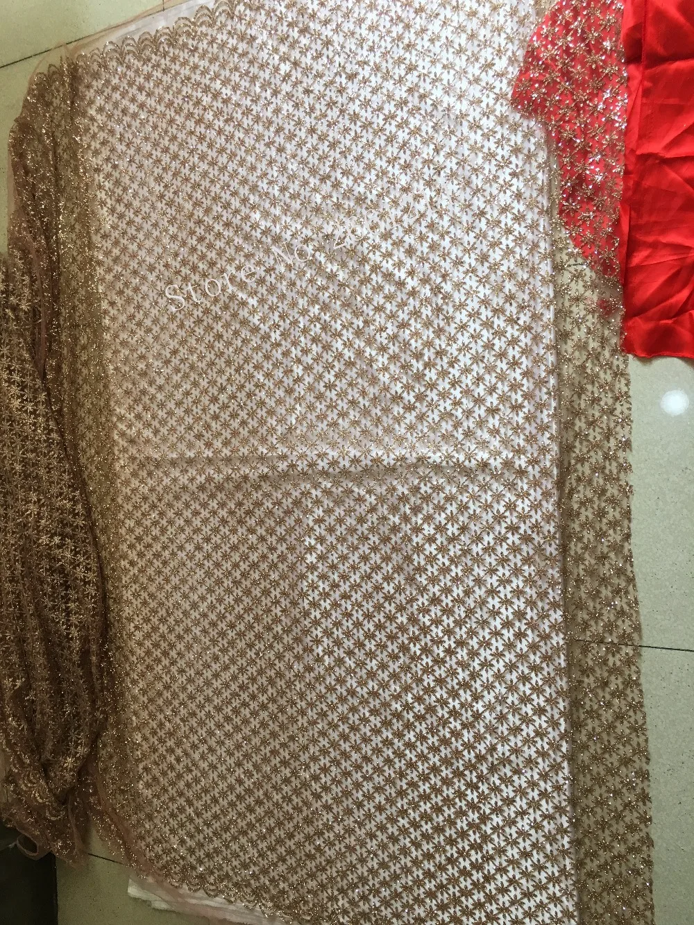 5 ярдов/партия блестящая сетка цвета шампанского | Дом и сад