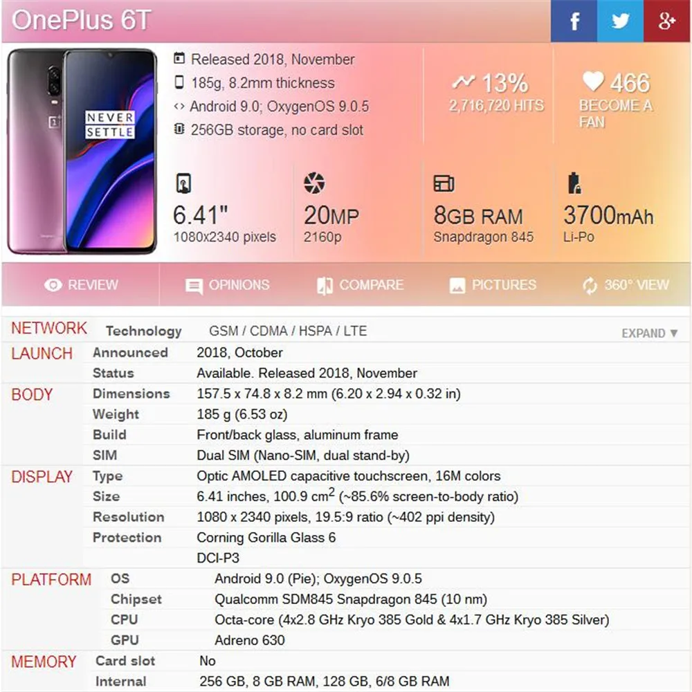 AAA AMOLED ЖК-дисплей для Oneplus 6T A6010 A6013 кодирующий преобразователь сенсорного экрана в сборе 6,41 дюймов рамка с бесплатным закаленным стеклом