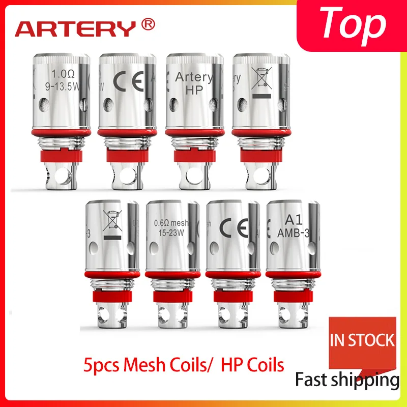5 шт./кор. аксессуары для вейпа артерия Pal AIO II 0 6 сетка катушка/1.2ohm MTL катушки PAL