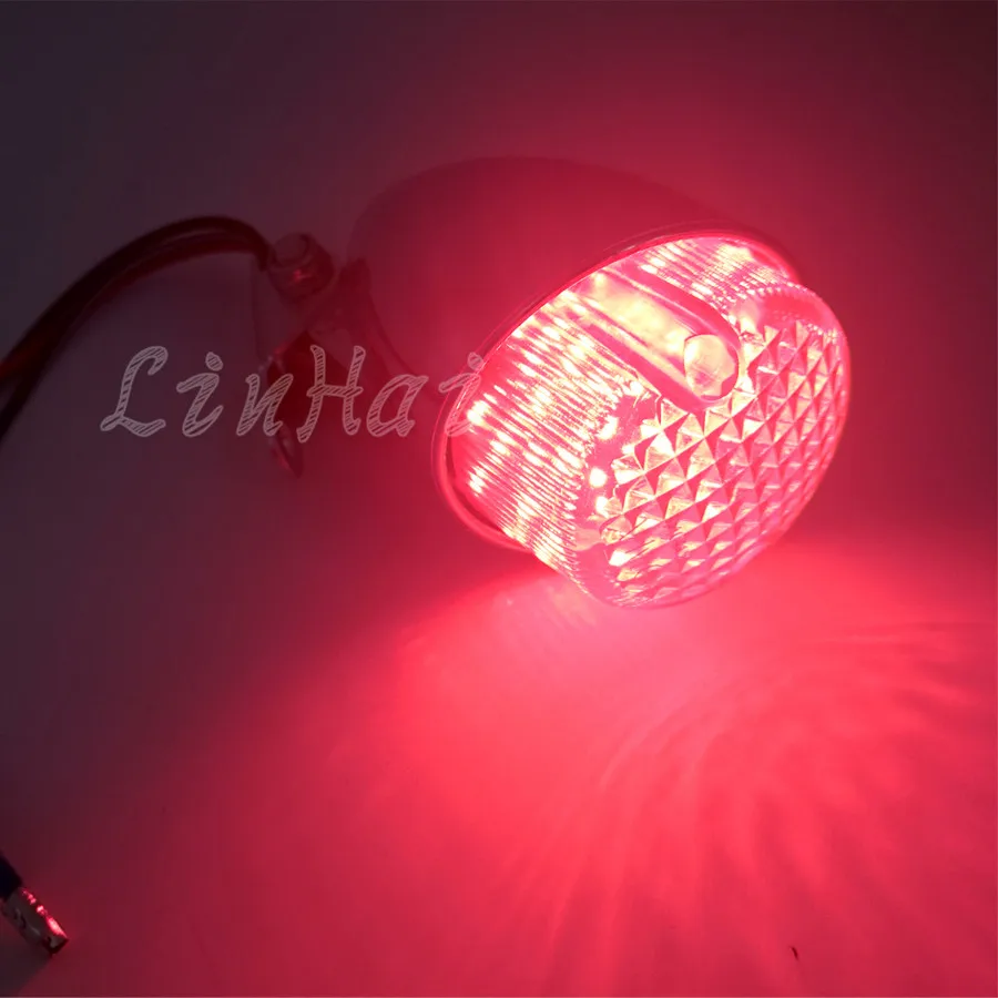 Мотоциклетный хромированный Мини светодиодный задний стоп тормозной светильник