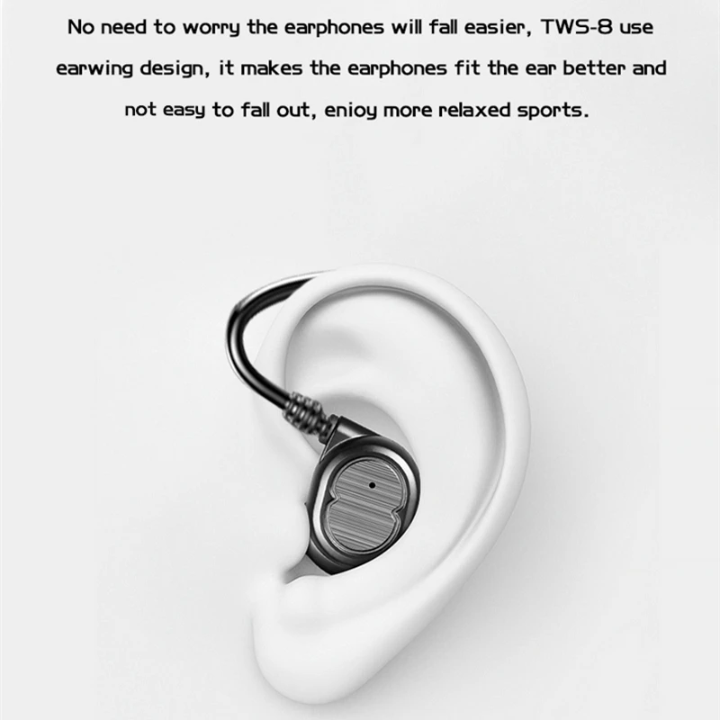 TWS 8 Bluetooth наушники 5 0 Беспроводные Мини водонепроницаемые спортивные Hi-Fi стерео с