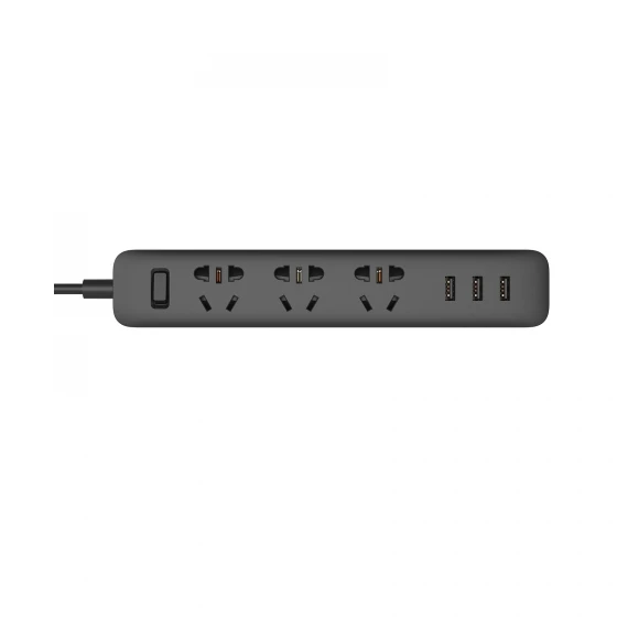 Xiaomi Mi, умная розетка, 3 USB удлинительная розетка с розеткой, стандарт Австралии - Цвет: Black