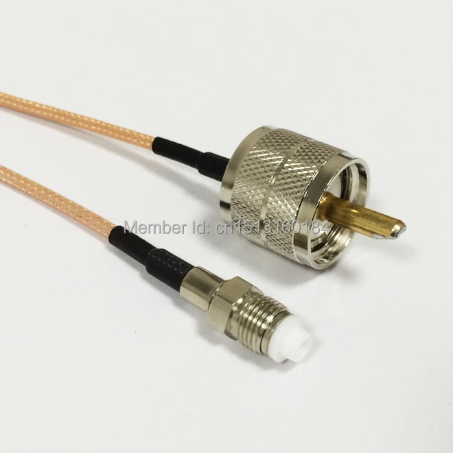 Коаксиальный кабель для модема переходник с UHF и штекером на гнездо FME RG316 ОТРЕЗОК
