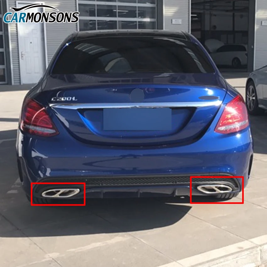Выхлопная труба из нержавеющей стали Carmonsons для Mercedes Benz A B C E GLC GLE Class W176 W246 W205 W213 |