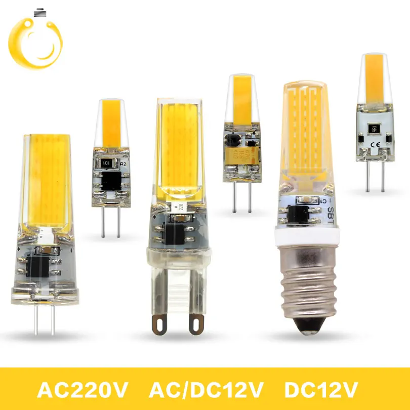 2017 Новый светодио дный лампы G4 G9 E14 лампа AC/DC 12 В приглушить 6 Вт 9 SMD COB огни заменить