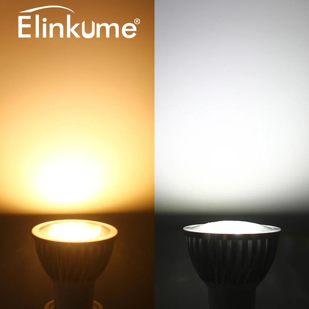 Elinkume 4/10 шт. GU10 Dimmabl светодиодный лампы 5 Вт Точечный светильник лампа 16 шт. SMD2835 энергосберегающий светильник 220 В ампулы для вниз светильник