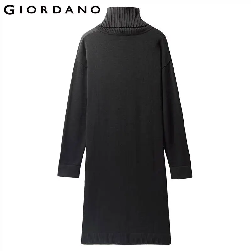 Giordano женское трикотажное платье с высоким воротом