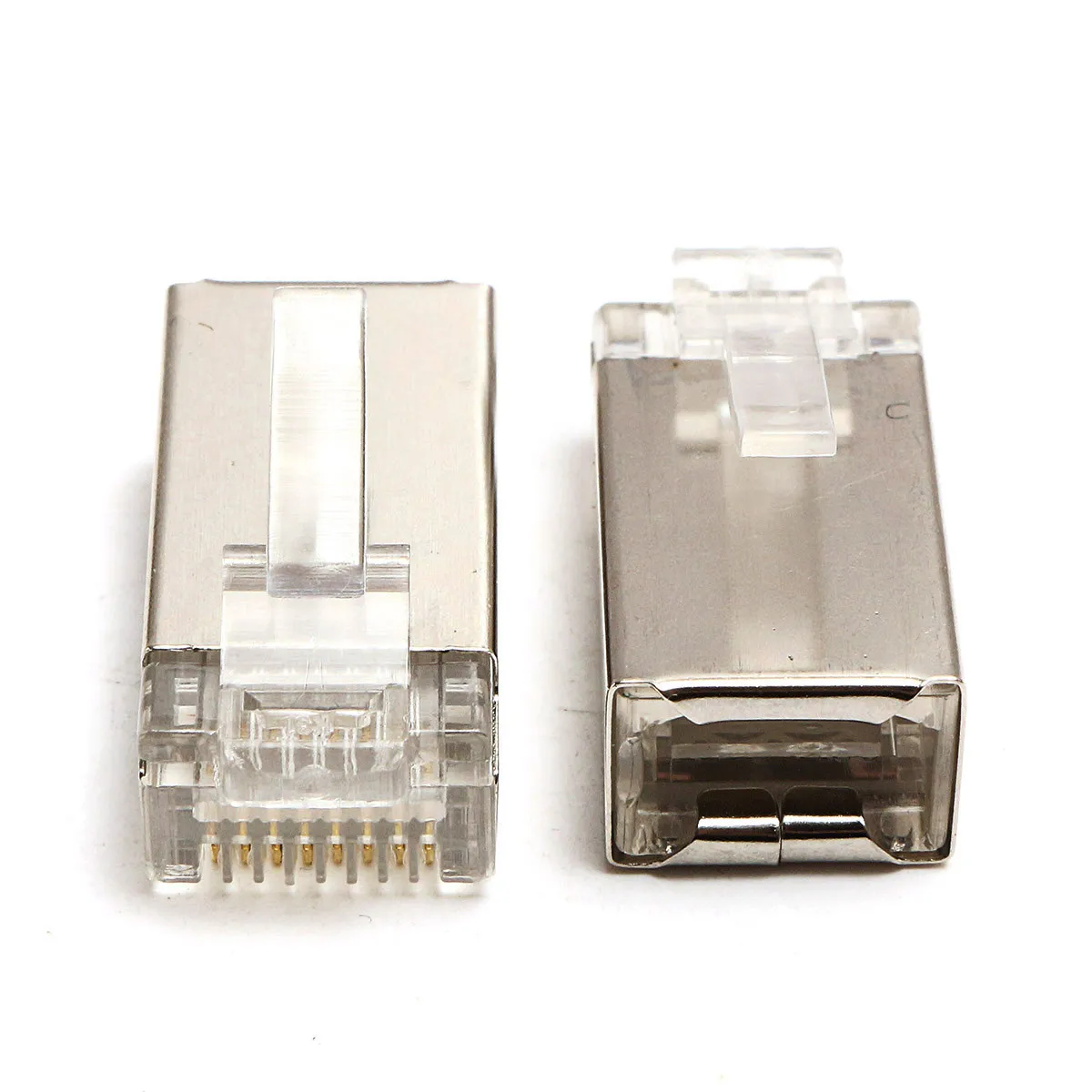 50 шт./лот RJ45 Cat6 разъем 8Pin 8P8C экранированный многожильный обжимной модульный