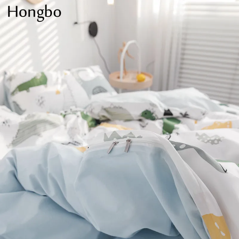 Комплект постельного белья Hongbo с животными пододеяльник простыня динозавром