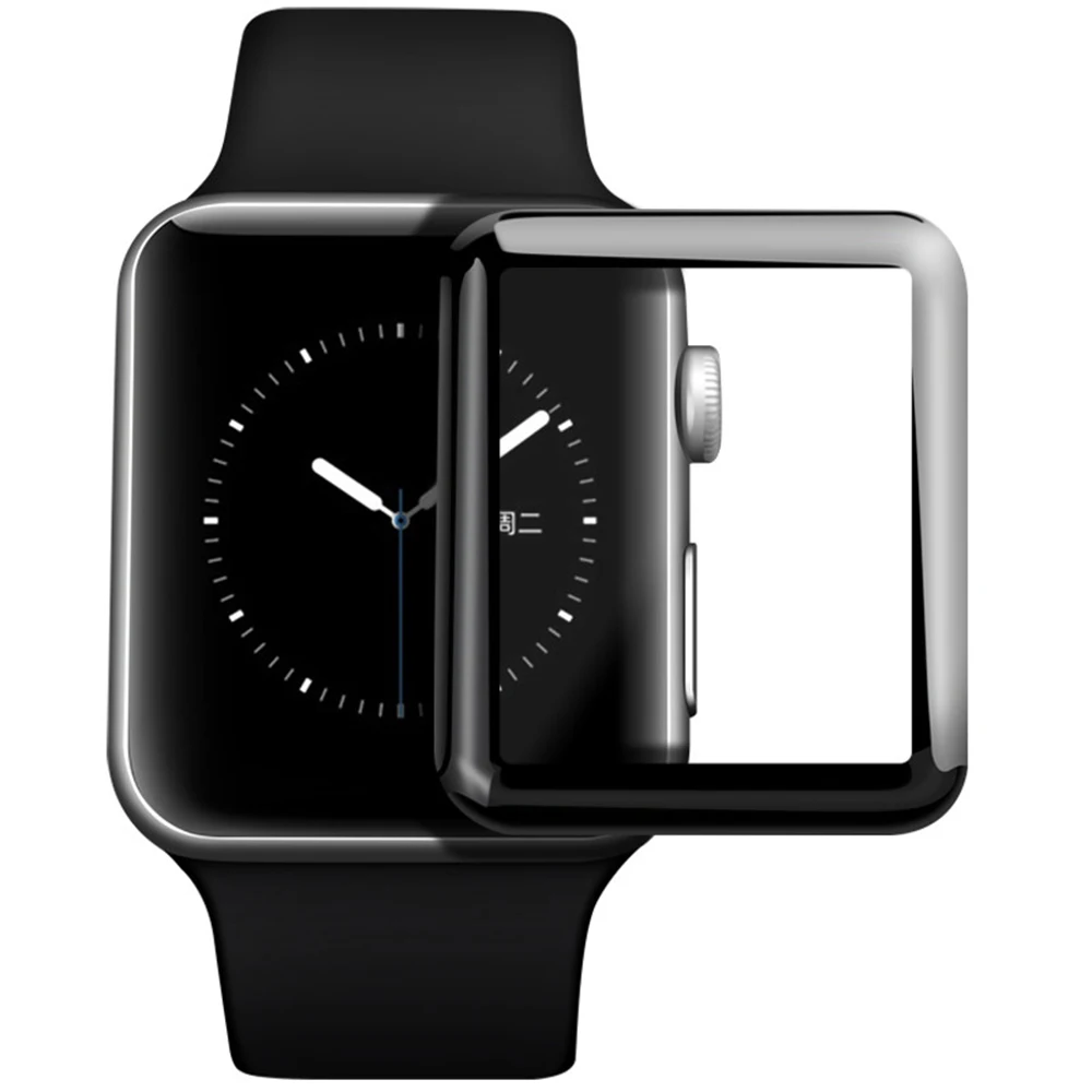 3D полное покрытие из закаленного стекла для Apple Watch 38 мм 42 мм 40 мм 44 мм мягкая защитная пленка для экрана 9H для IWatch Series 4/3/2/1