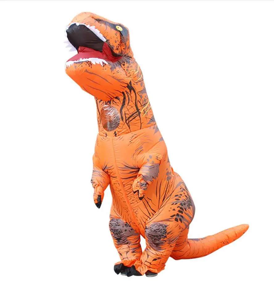 INFLATABLE Dinosaur T REX Costumes for women Blowup T-Rex Halloween Inflatable costume mascot Party adult | Тематическая одежда и