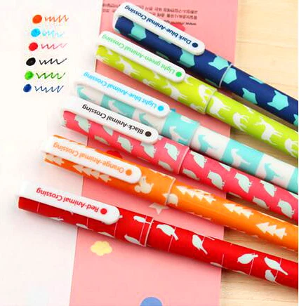Гелевая ручка (7 серий) 6 цветов цвет в ассортименте|gel pen|colors gel penstationery pen |