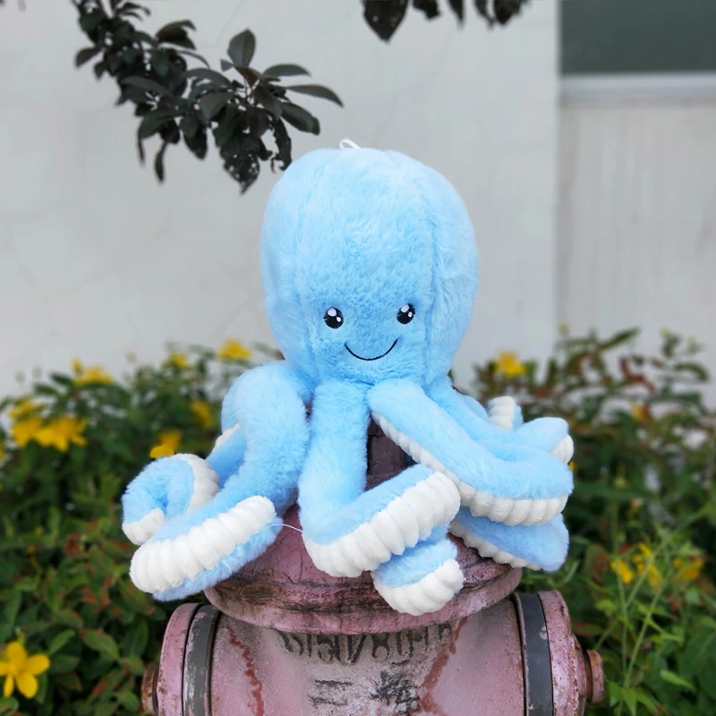 Небесно-голубой 18cm-80cmLovely Simulation octopus Pendant Plush Stuffed Toy Soft Animal Home Accessories Cute Animal Doll Children Gifts - Цвет: Небесно-голубой