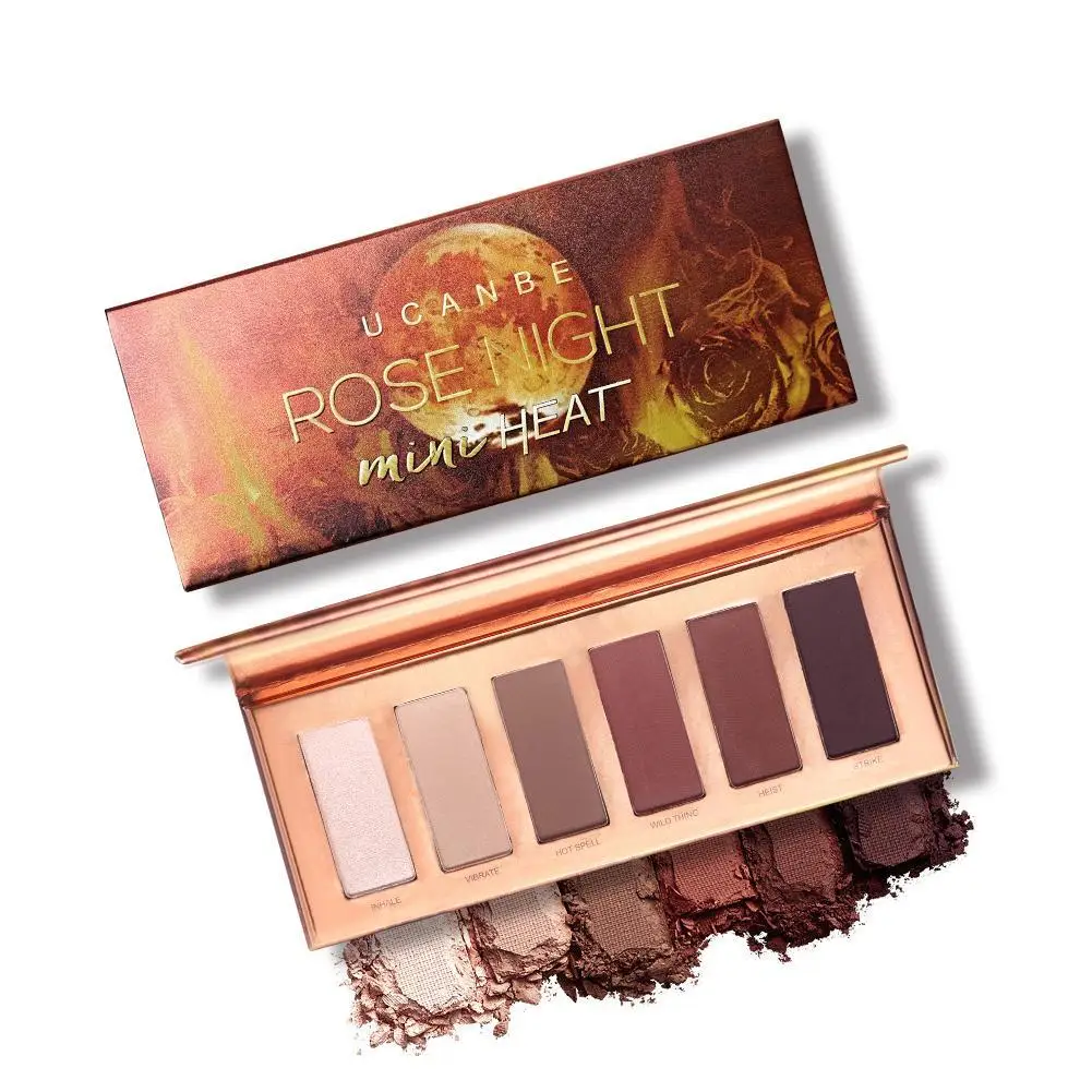Luxury New Mini Heat Eyeshadow Makeup Palette 6 Colors Shimmer Matte Daily Basic Eye Shadow Powder Natural Nude Contour Set |