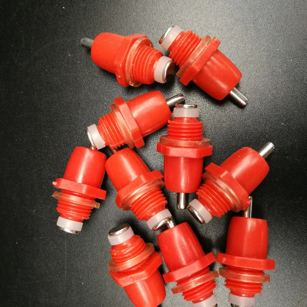 

500 Pcs Spring Type Chicken With Nipple Drinking Water Red High Quality Drinking Fountain Poultry Farming Equipment