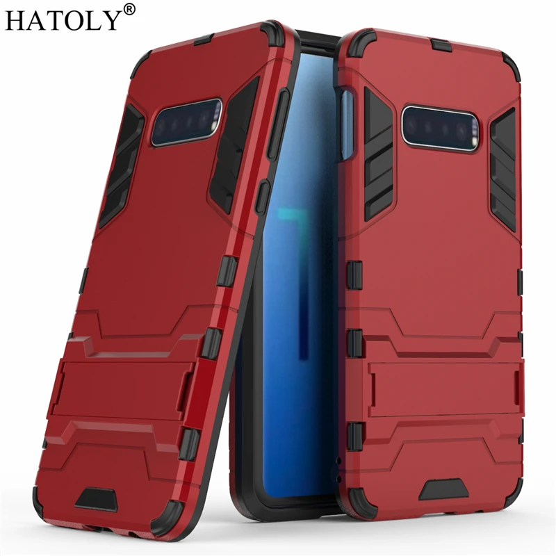 Защитный чехол HATOLY для Samsung Galaxy S10e ударопрочный жесткий из силиконовой резины с