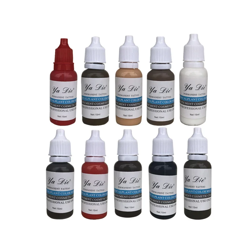 10 шт./упак. чернила для перманентного макияжа бровей подводки глаз губ микро