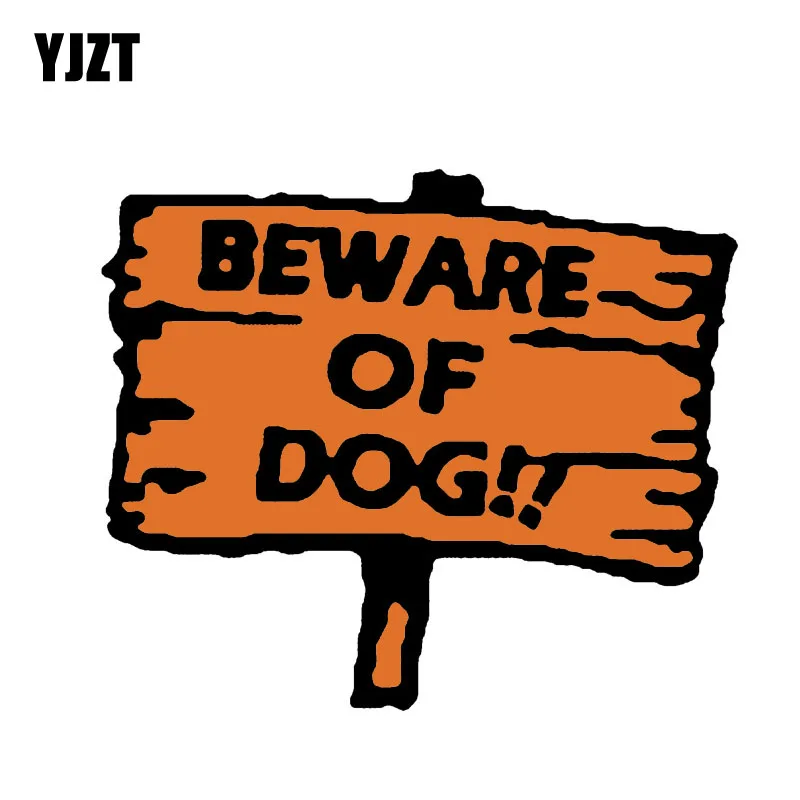 

YJZT 15.6CM*13.3CM BEWAER OF DOG Decal Warning PVC Car Sticker 12-40348
