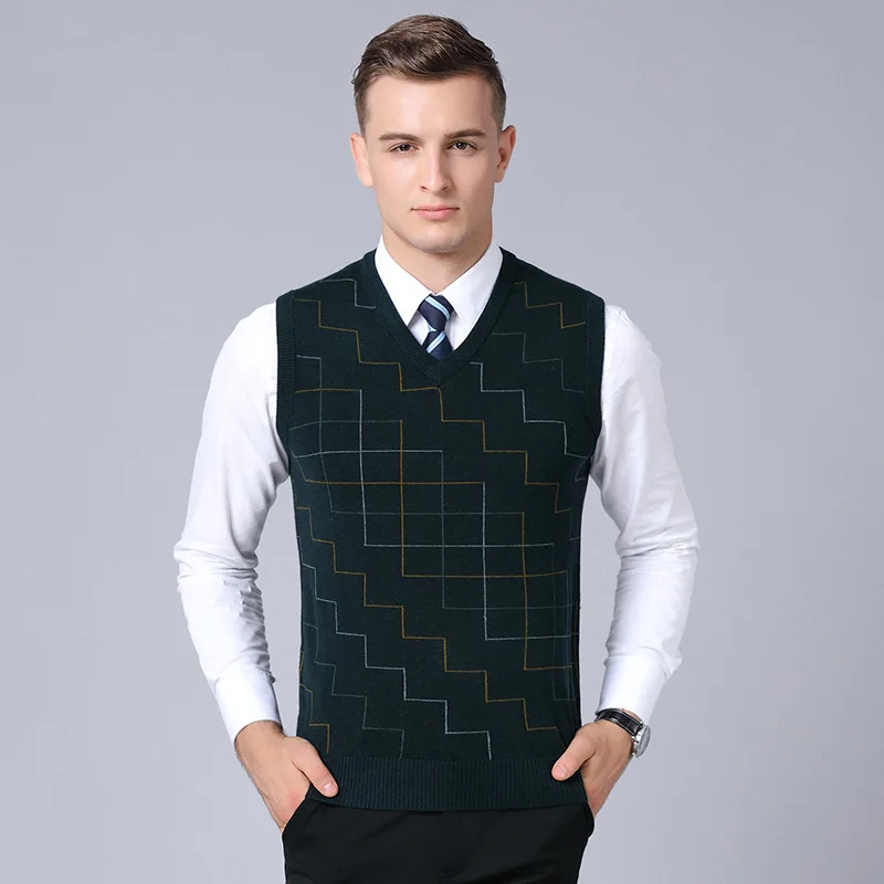 Хлопковый жилет свитер кардиган-безрукавка Homme мужской сохраняющий тепло