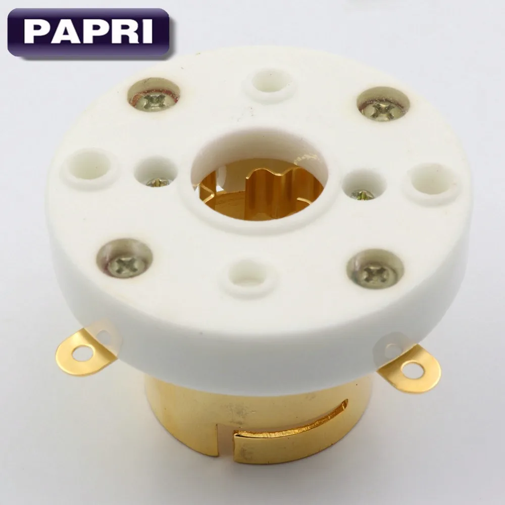 PAPRI 2 шт. керамический S4U позолоченный 4-штырьковый гнезда вакуумных трубок Top Mount