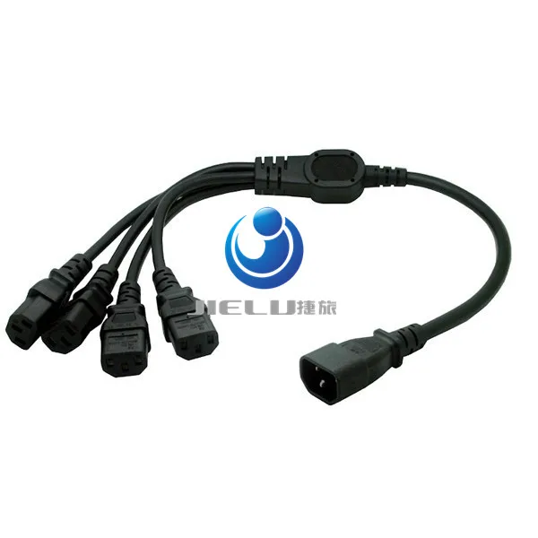 50 шт., штекер IEC 320 C14 к распределителю 4XC13 Y-типа, шнур питания, C14 до 4 x C13,10A,250 В