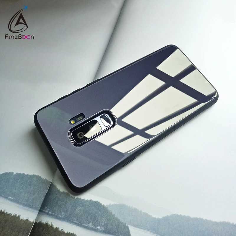 Блестящий стеклянный чехол AmzBoon с градиентом для Samsung S8 мягкий силиконовый S9 PLUS