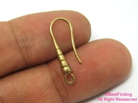 20pcs groove pattern earrings hooks 20 5mm brass ear wire earrings findings jewelry supplies r241