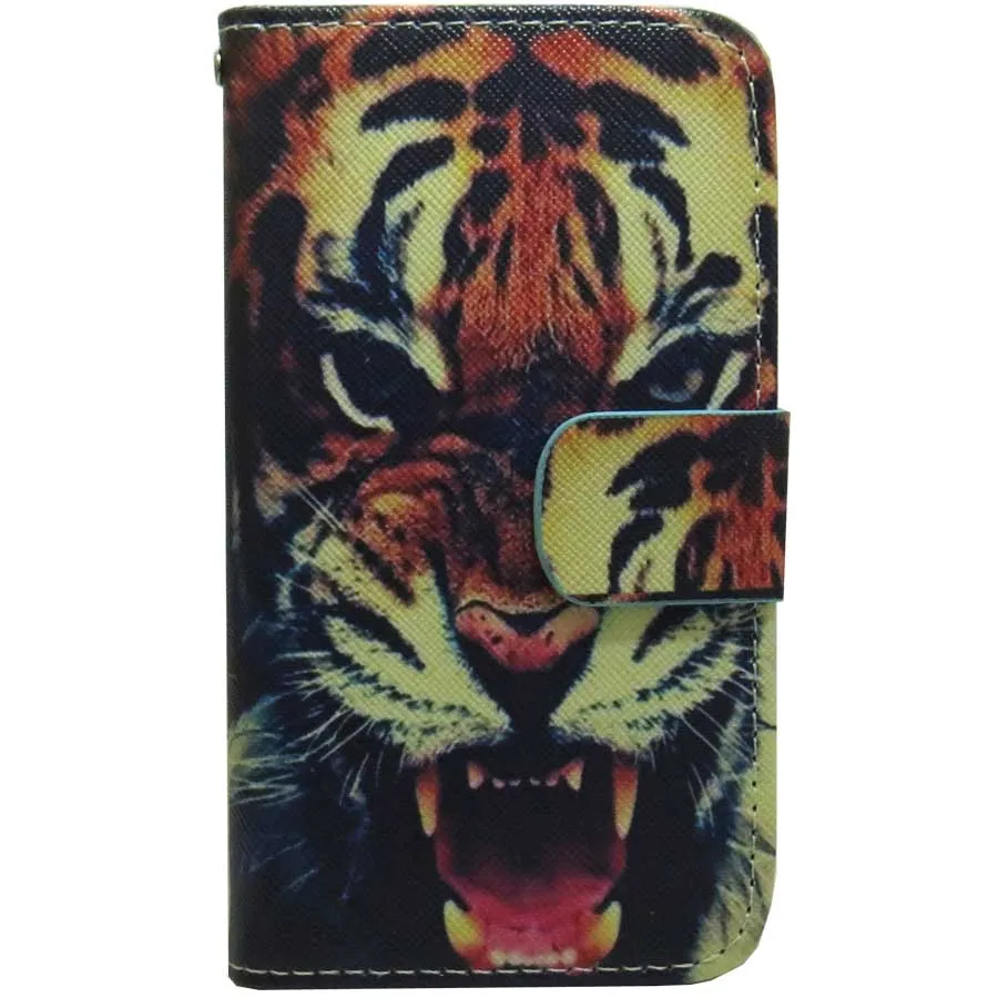 Tiger Сова кошка собака волк панда Тигр чехол бумажник c застежкой для Vodafone Smart Turbo Prime Ultra 6 7 Pro E8 V8 N8 N9 Lite E9 X9 V10 N10 - Цвет: Tiger