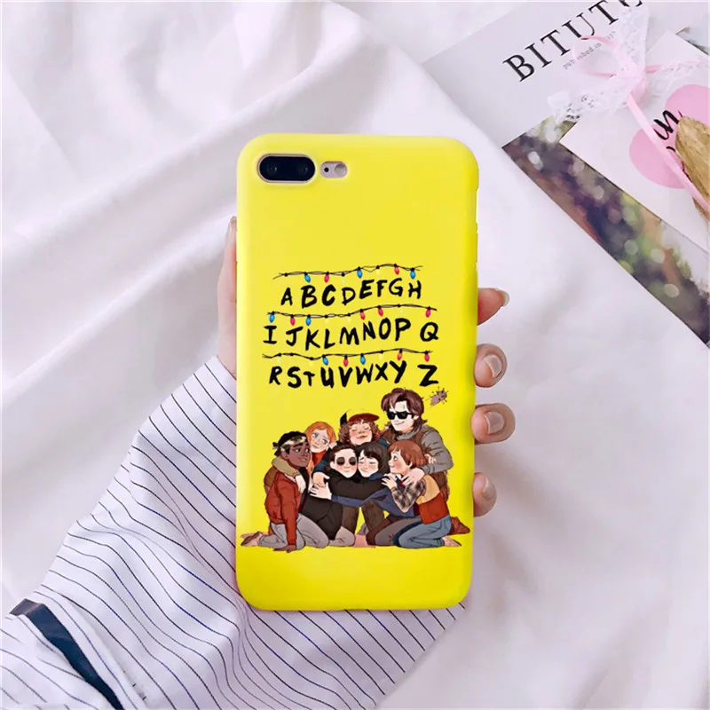 TPU Необычные вещи Рождественские огни чехол для iPhone 7 6S 8 Plus X 5s SE мягкая Матовая силиконовая, в цветах радуги чехлы для телефонов задняя крышка Funda - Цвет: TPU