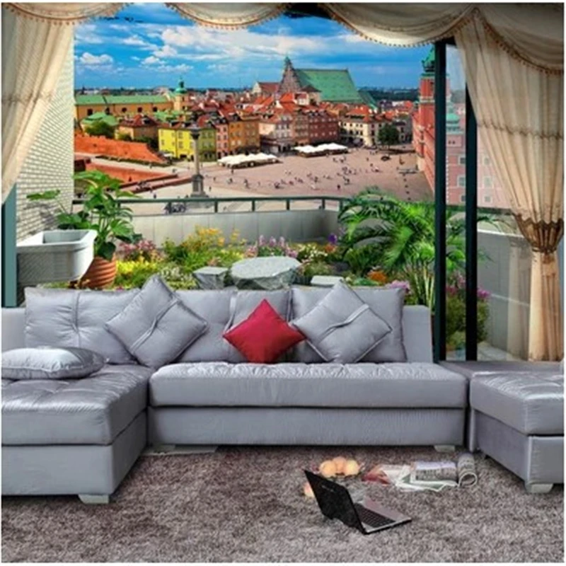 

beibehang mural wallpaper European castle bedroom Mediterranean-style building stylish minimalist living room 3d photo wallpaper
