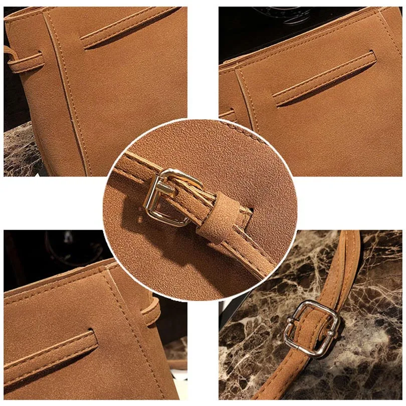 Для женщин ведерко Сумки модельер скраб искусственная кожа Crossbody сумки известной