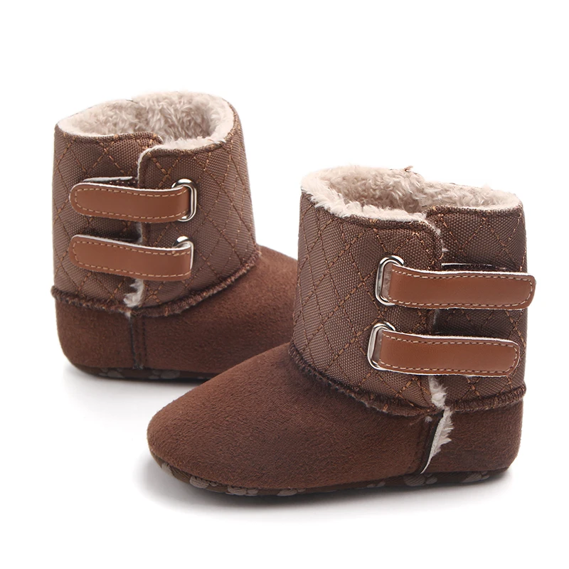 Зимние ботинки унисекс для новорожденных; кожаные ботинки для маленьких мальчиков; зимняя обувь для маленьких девочек; Прямая поставка; теплые зимние ботинки на меху для русской зимы