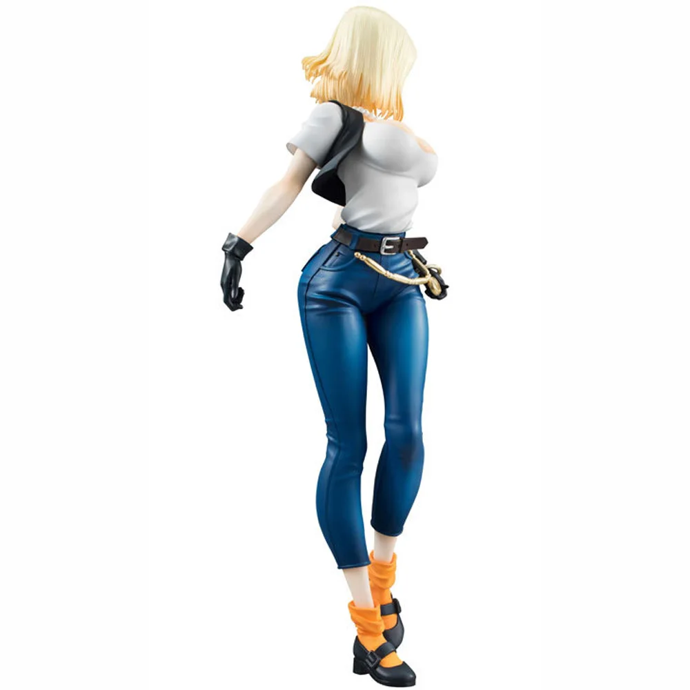 20 см Dragon Ball Z Android 18 лазурит Сексуальная аниме фигурка ПВХ Новая коллекция Фигурки игрушки коллекция для Рождественский подарок