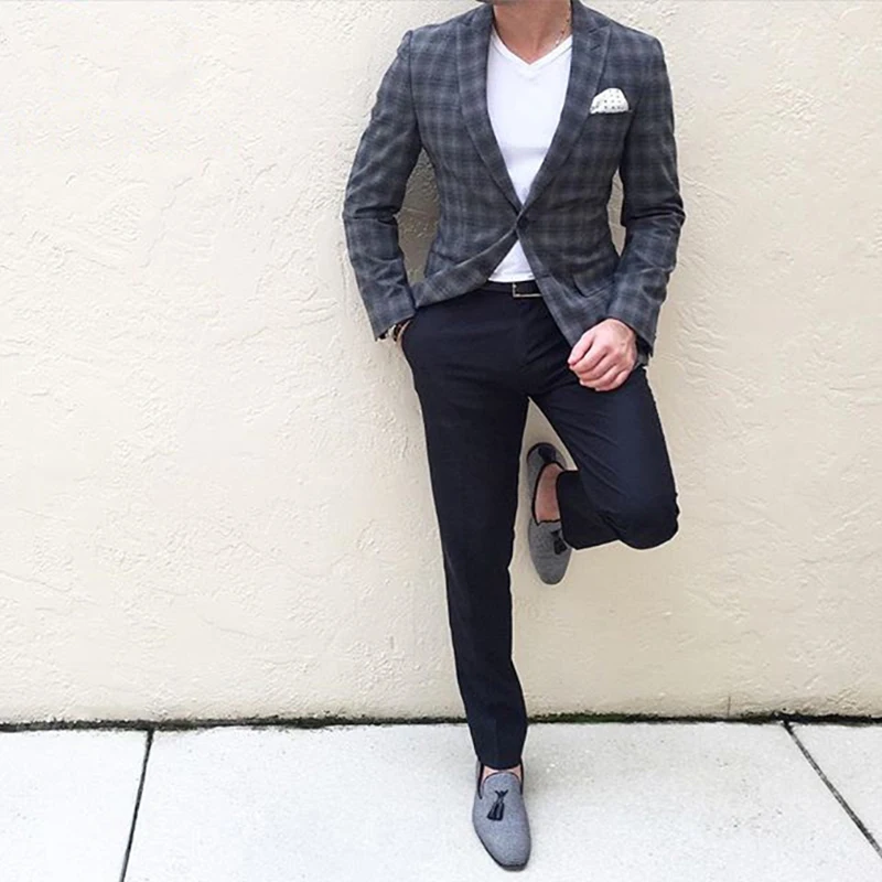 Мужская повседневная обувь с принтом гусиная лапка модные вечерние и банкетные